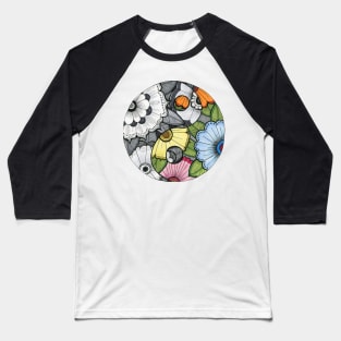 Flower Ying Yang Baseball T-Shirt